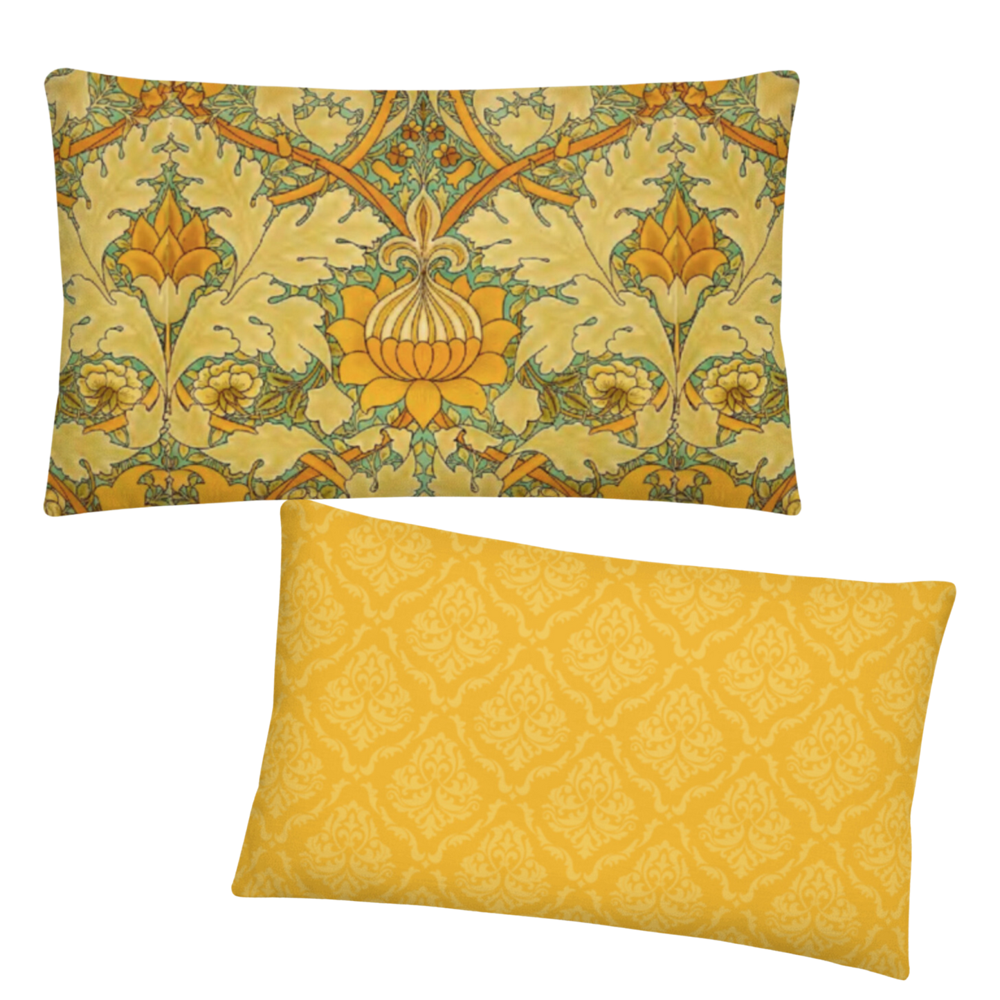 Ochre Ornament Low Pillow  🌿