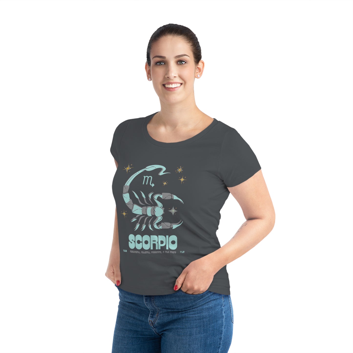 Women's Cut Sustainable Organic Cotton Zodiac T-shirt - Scorpio  🌿🌿