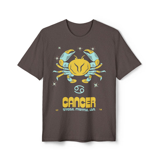 Unisex 100% Recycled Fiber Zodiac T-shirt - Cancer  🌿🌿🌿