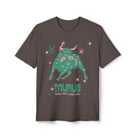 Unisex 100% Recycled Fiber Zodiac T-shirt - Taurus  🌿🌿🌿