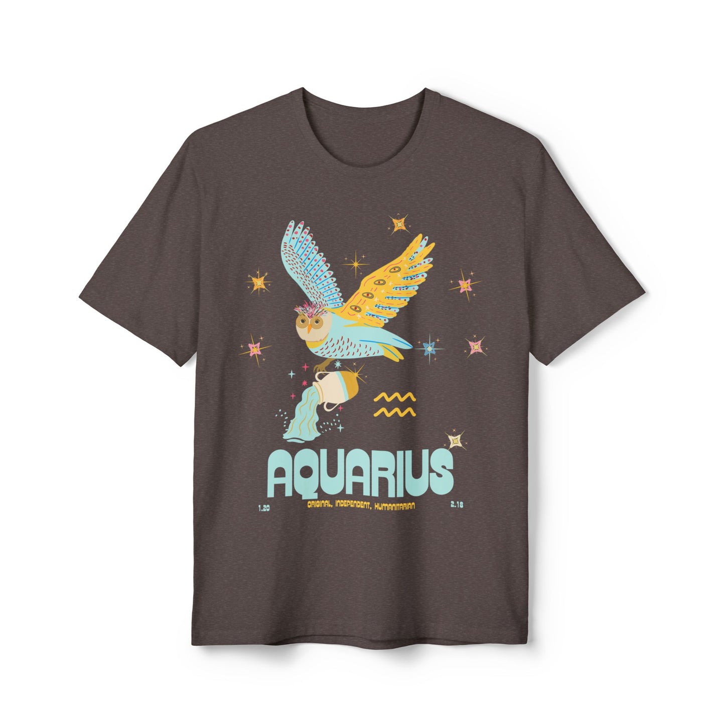 Unisex 100% Recycled Fiber Zodiac t-shirt - Aquarius