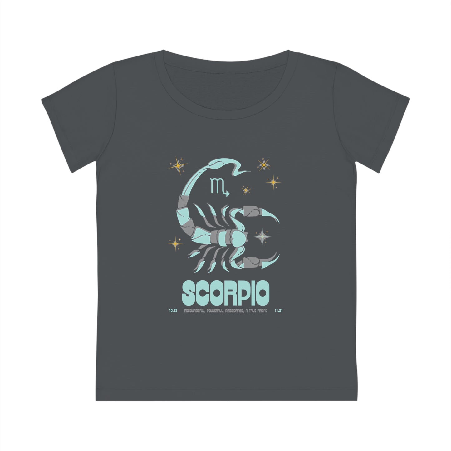 Women's Cut Sustainable Organic Cotton Zodiac T-shirt - Scorpio  🌿🌿