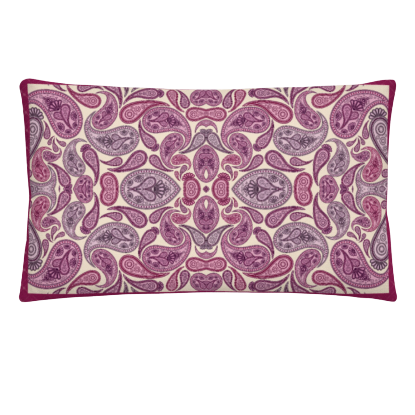 Perfect Paisley Low Pillow in Pinks  🌿