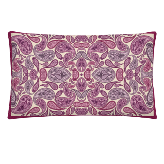 Perfect Paisley Low Pillow in Pinks  🌿