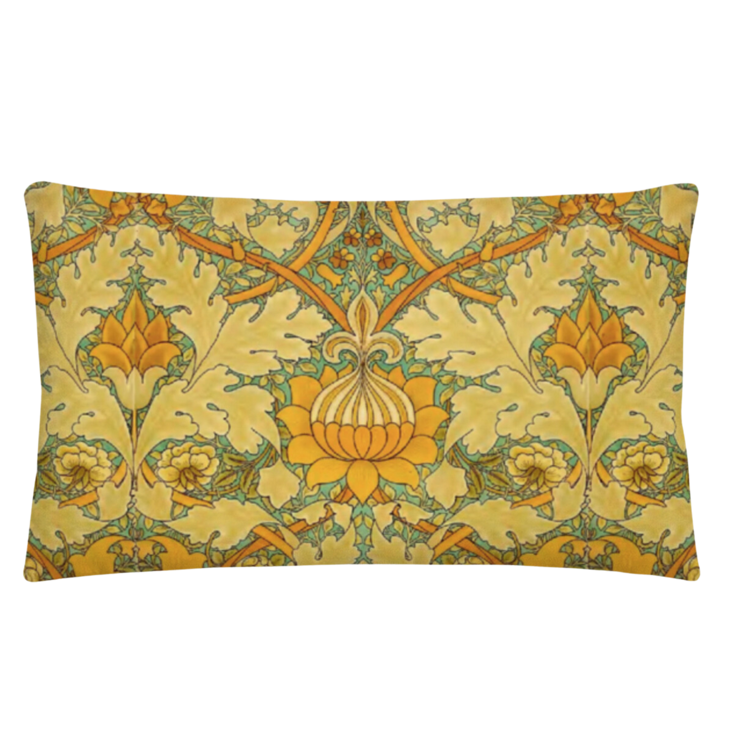 Ochre Ornament Low Pillow  🌿