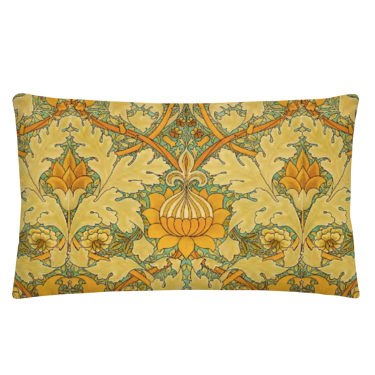 Ochre Ornament Low Pillow  🌿