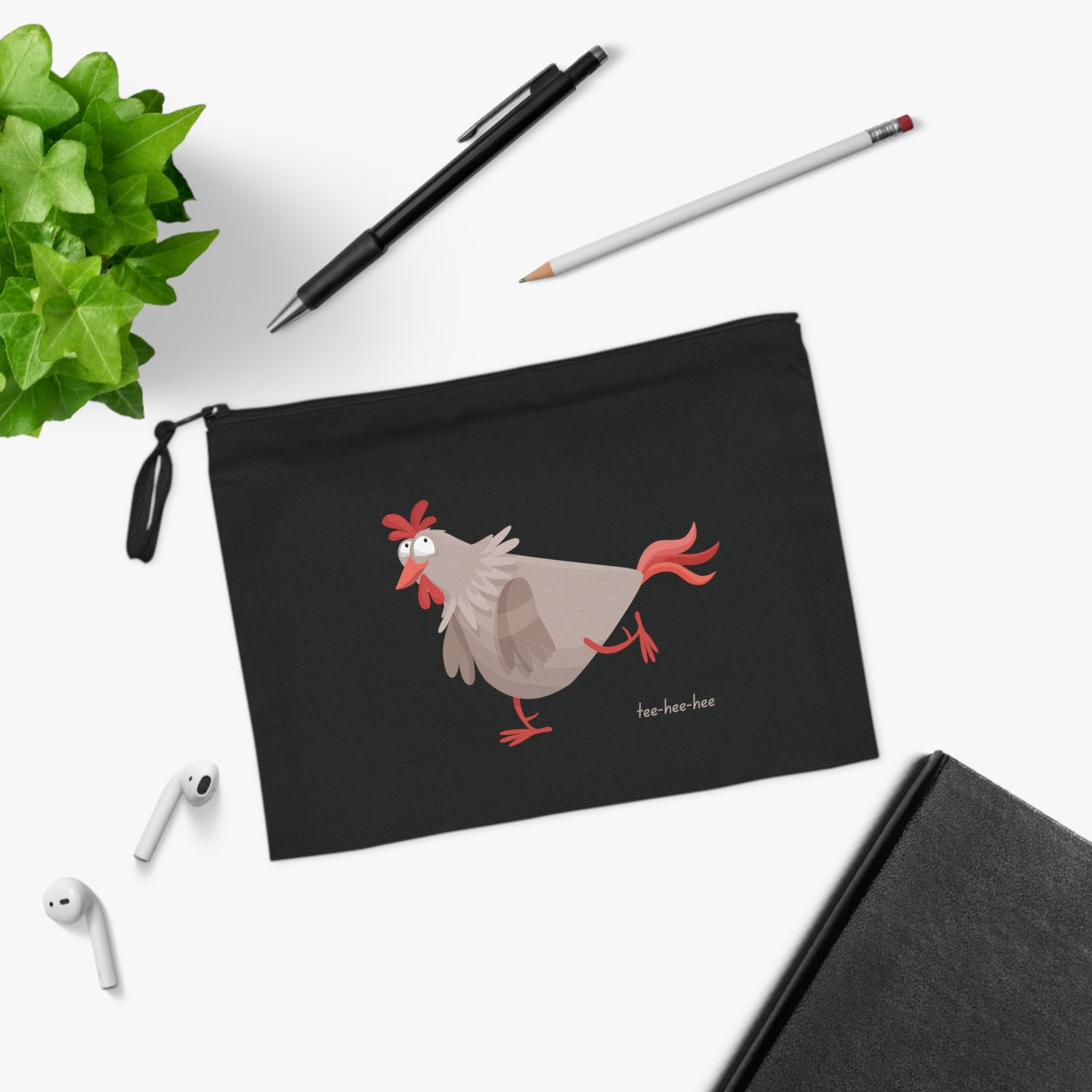 Little Black Bag -Bashful Chicken Organizer Bag  🌿🌿🌿