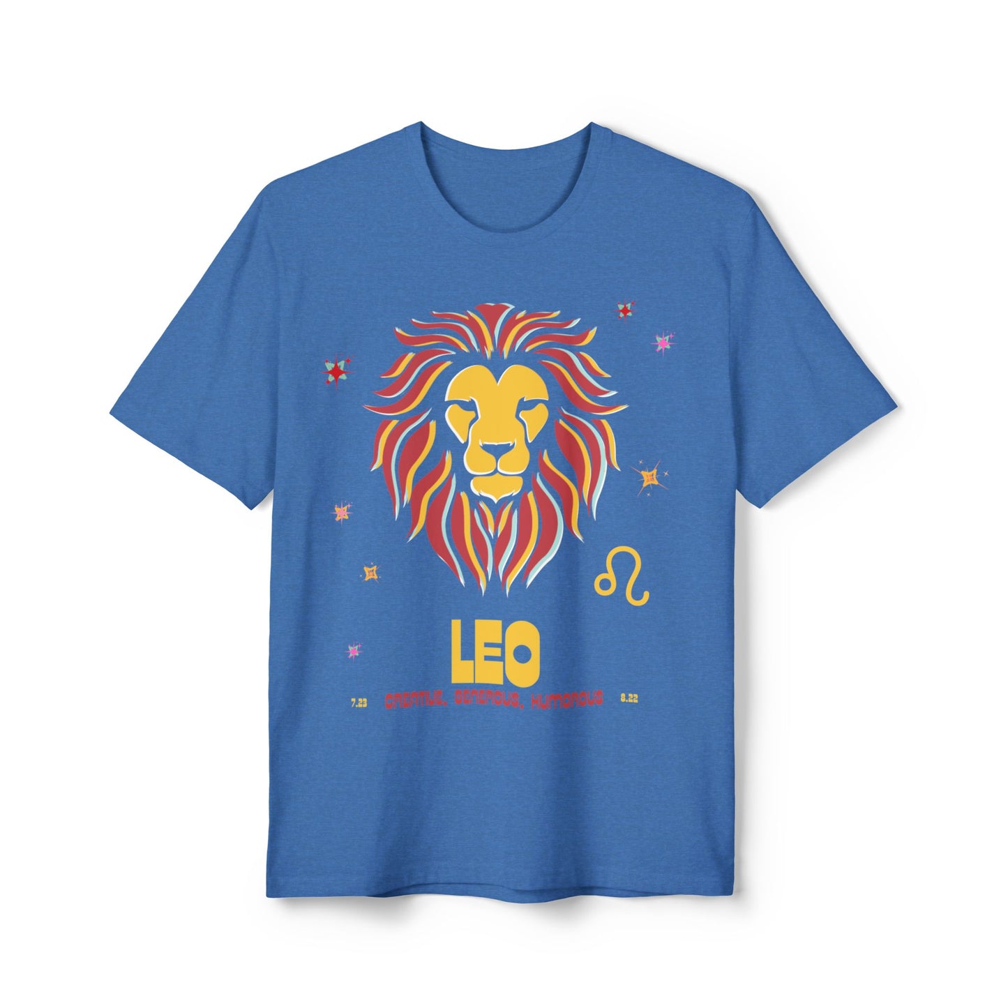 Unisex 100% Recycled Fiber Zodiac T-shirt - Leo  🌿🌿🌿