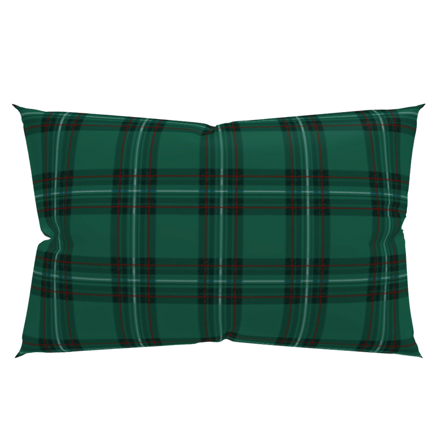 Santa's Long Johns Plaid Low Pillow  🌿