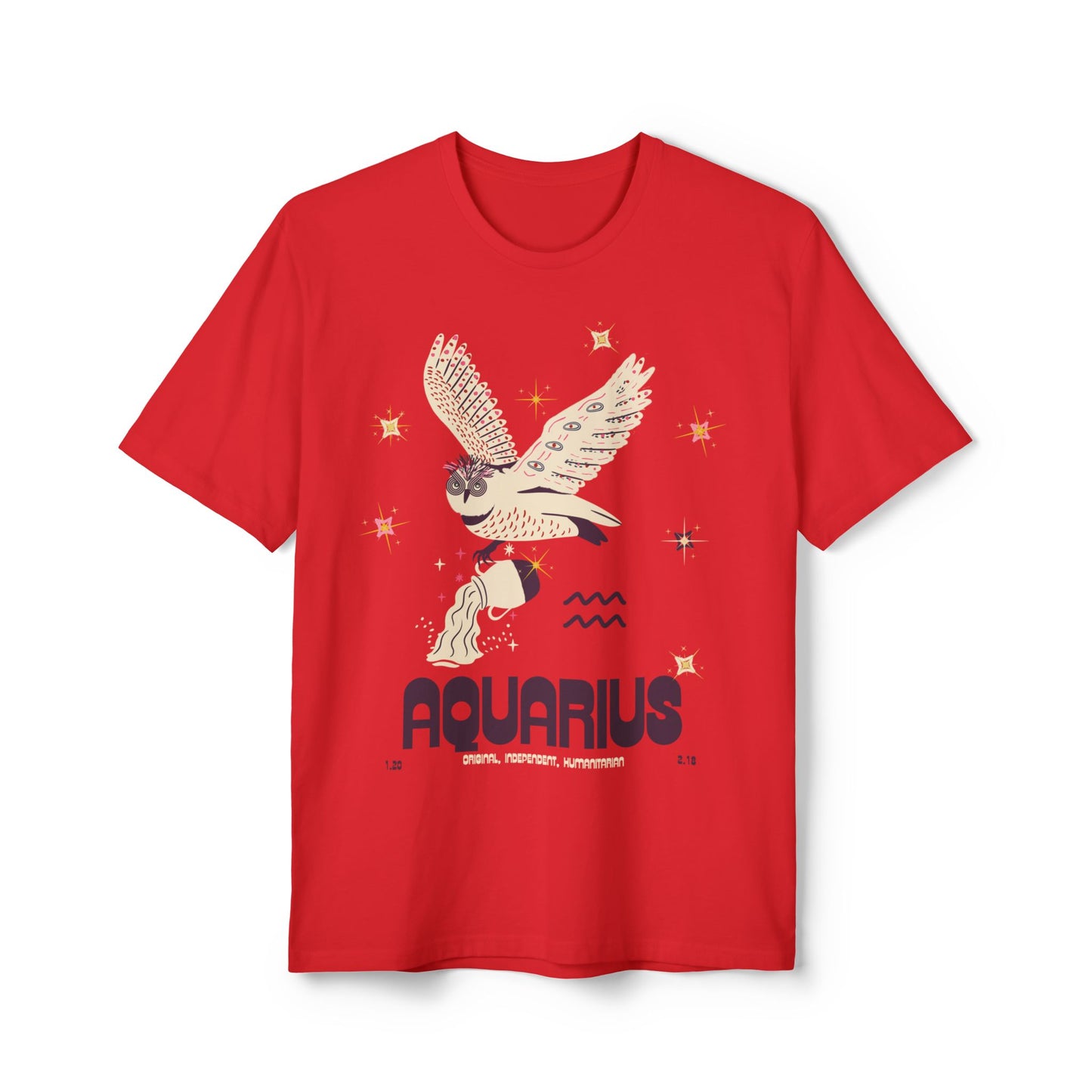 Unisex 100% Recycled Fiber Zodiac t-shirt - Aquarius