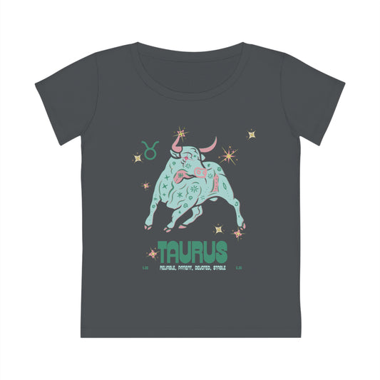 Women's Cut Sustainable Organic Cotton Zodiac T-shirt - Taurus  🌿🌿