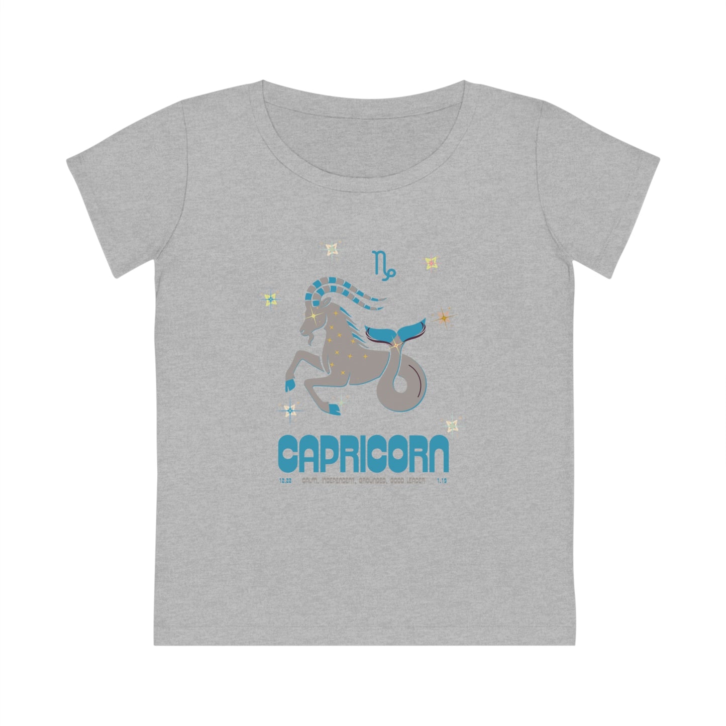 Women's Cut Sustainable Organic Cotton Zodiac T-shirt - Capricorn  🌿🌿