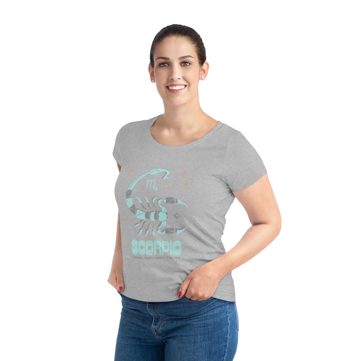 Women's Cut Sustainable Organic Cotton Zodiac T-shirt - Scorpio  🌿🌿