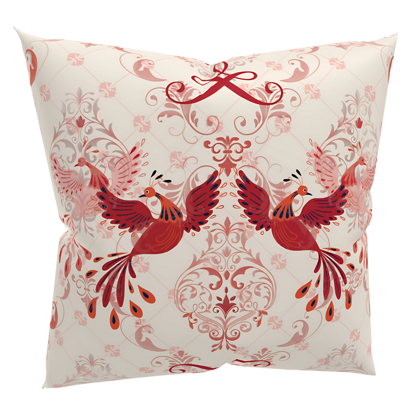 Partridges and Floral Pillow  🌿